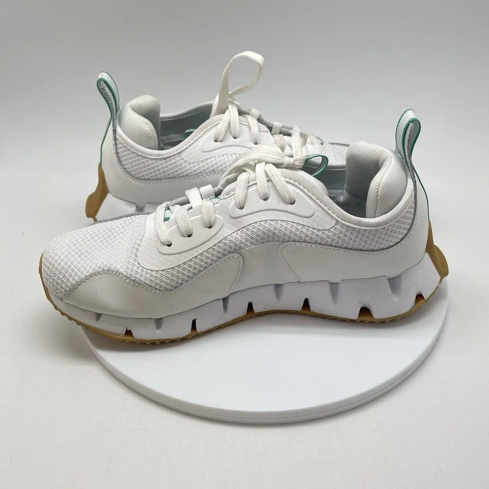Reebok‎ Sneakers Womens 8.5 Zig Dynamica R30106W White Green Running Shoes